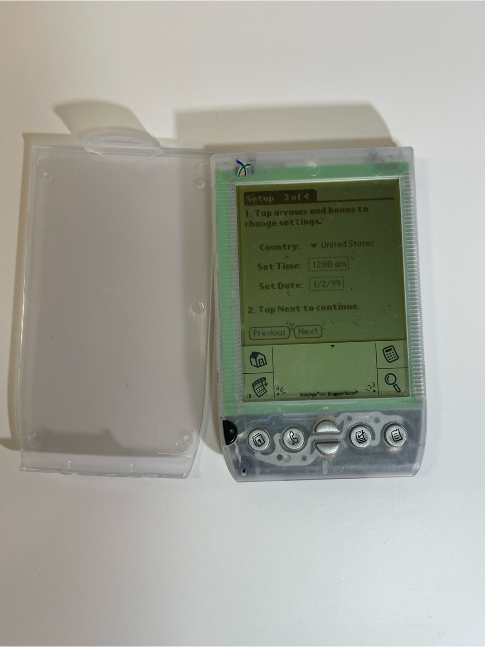 Handspring Visor Clear PDA Organizer Stylus Palm Pilot For PARTS ONLY Sold As Is